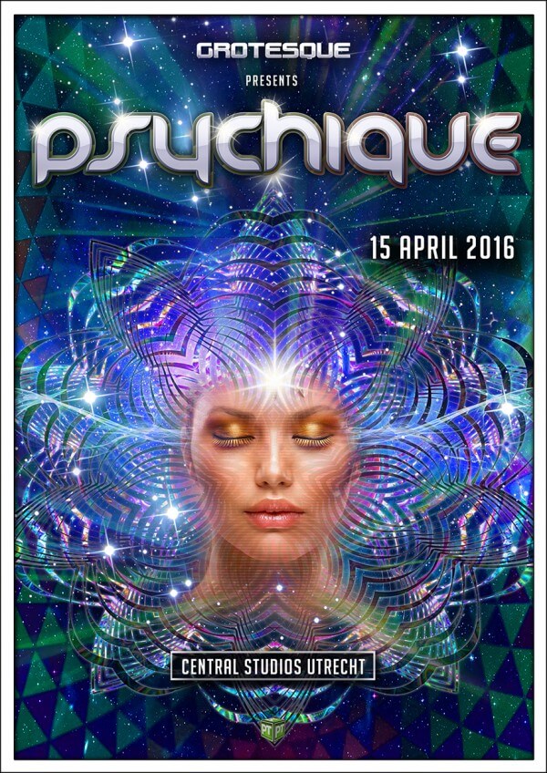 Grotesque presents Psychique at Central Studios, Utrecht, Holland on 15th of April 2016 front