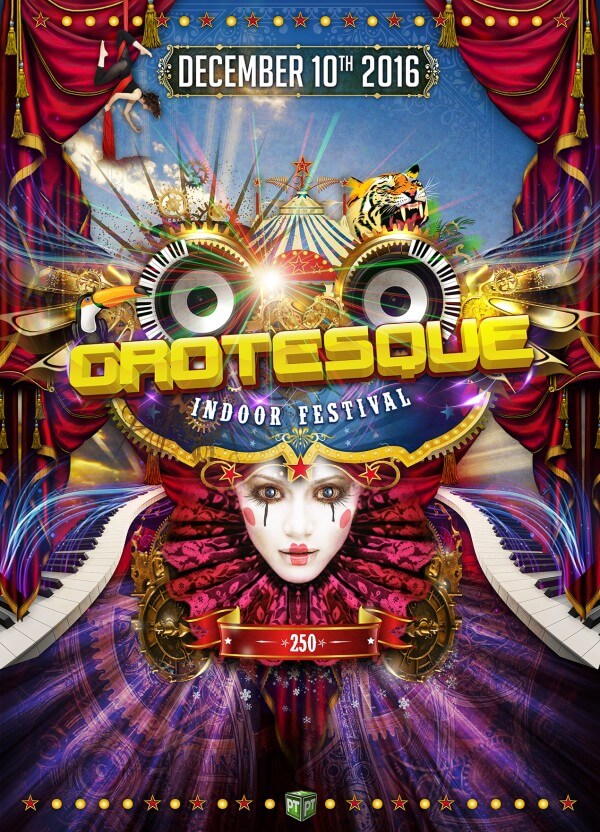 PT Events presents Grotesque Indoor Festival #250 at Maassilo, Rotterdam, The Netherlands on 10th of December 2016