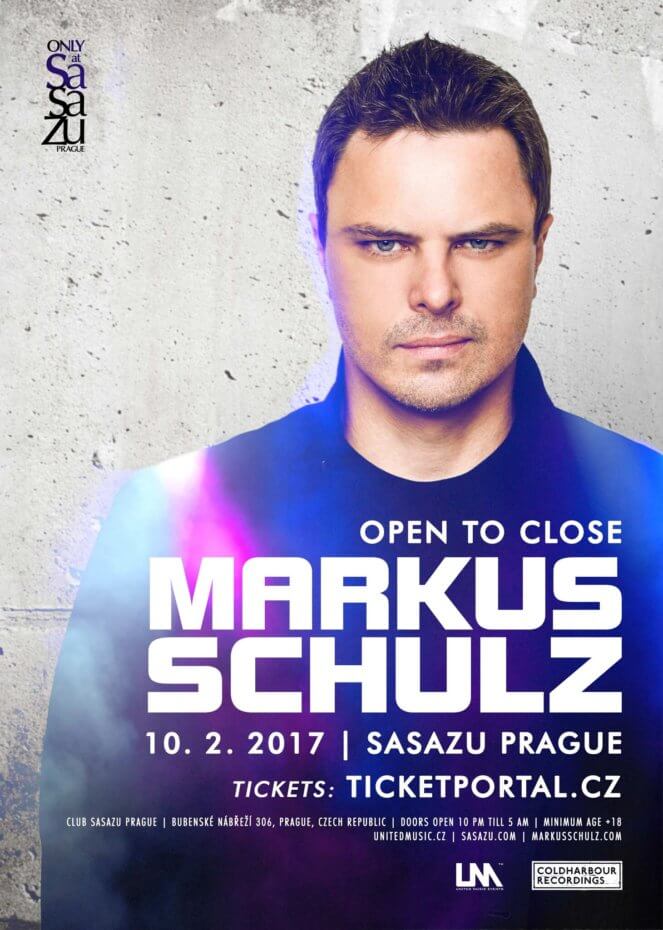 United Music Events presents Markus Schulz at SaSaZu, Prague on 10th of February 2017