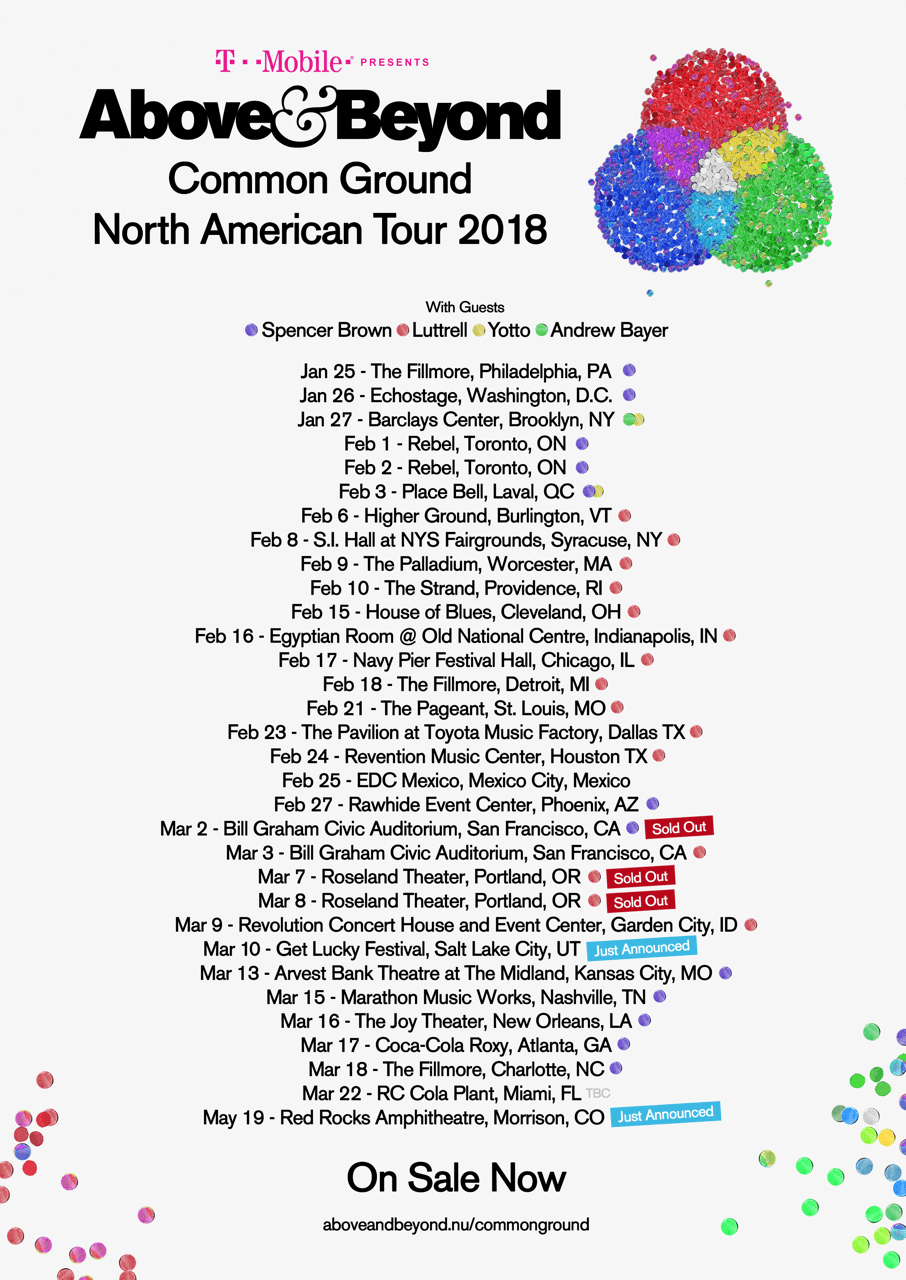 Above & Beyond Common Ground Tour dates