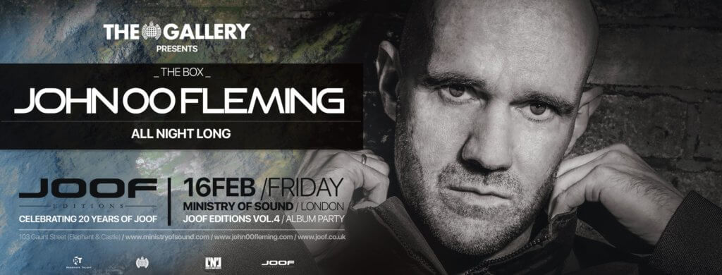 The Gallery presents John 00 Fleming at Ministry Of Sound, London on 16th of February 2018 banner