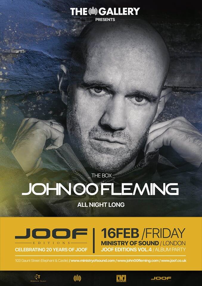 The Gallery presents John 00 Fleming at Ministry Of Sound, London on 16th of February 2018 poster