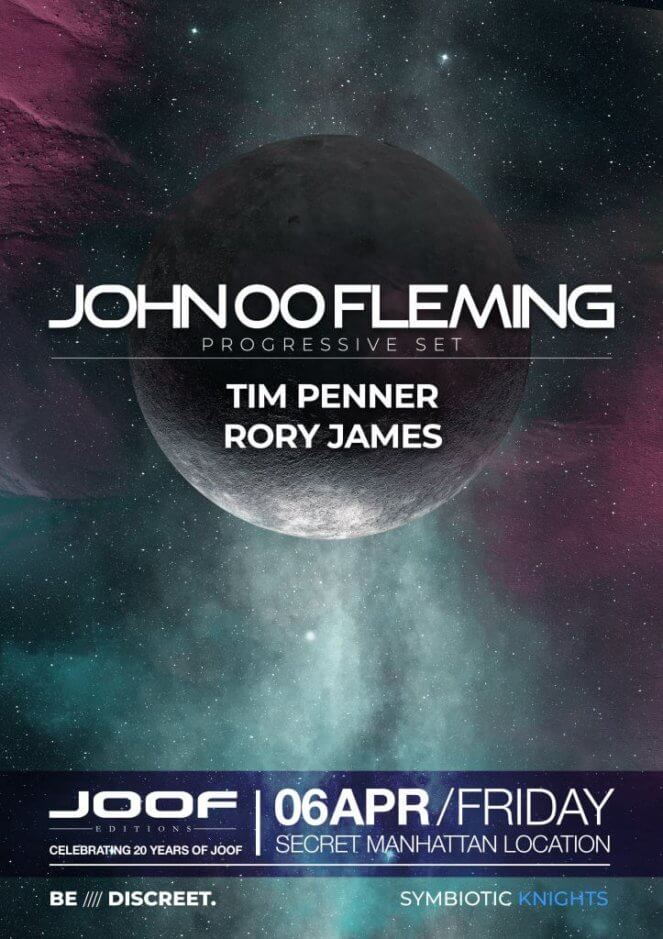 Be Discreet and Symbiotic Knights presents John 00 Fleming's J00F Editions on 6th of April 2018