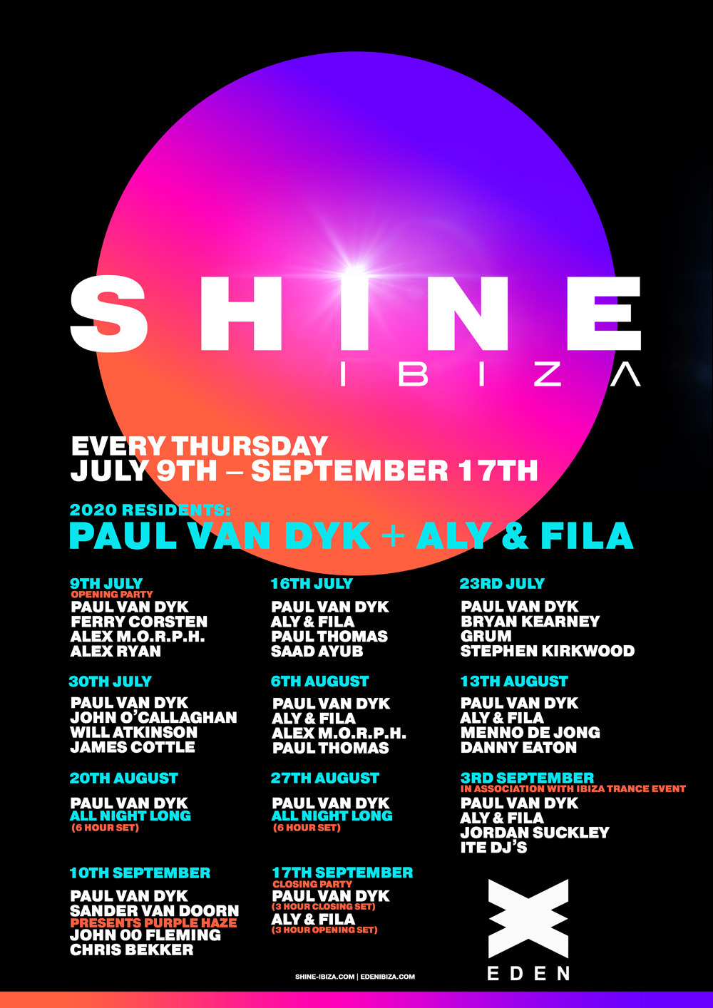 Paul van Dyk presents SHINE Ibiza 2020