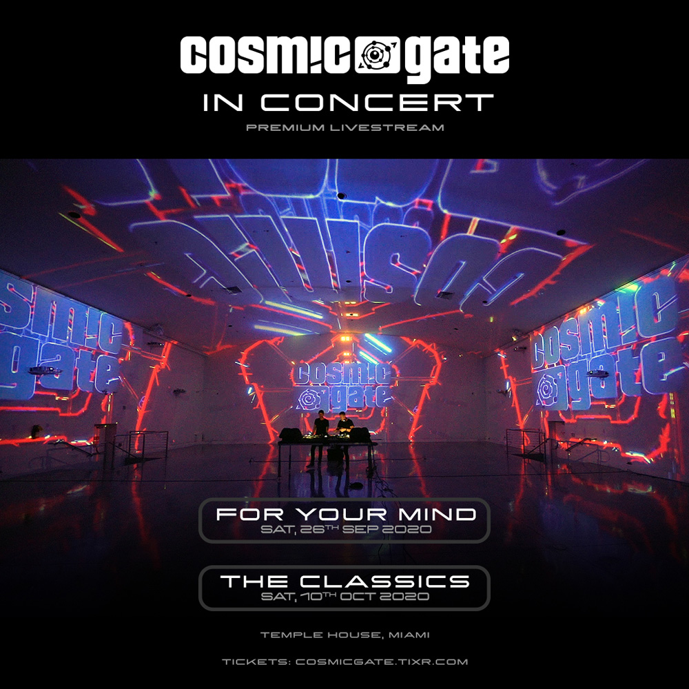 Cosmic Gate announce two-part digital concert series to take place this October