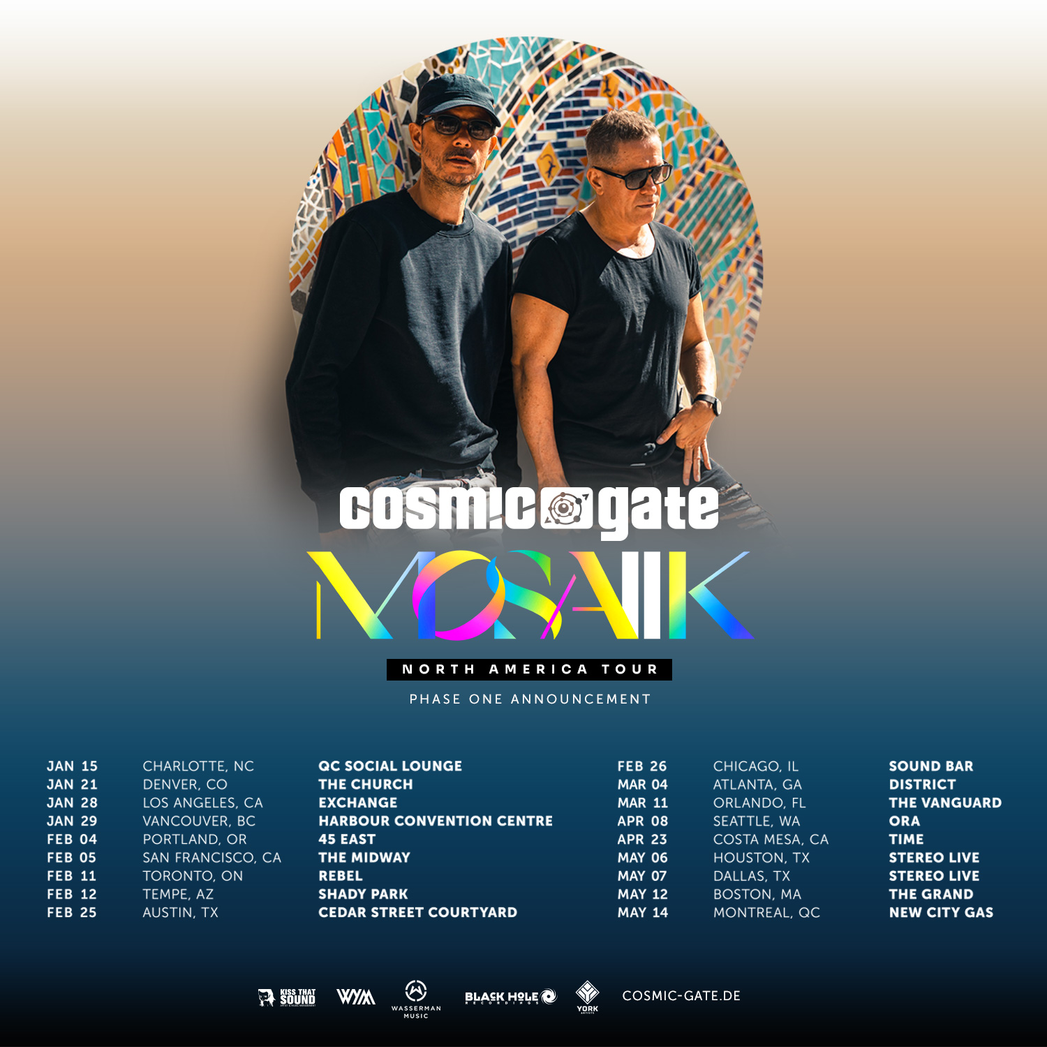 Cosmic Gate North American MOSAIIK ALBUM tour coming January 2022