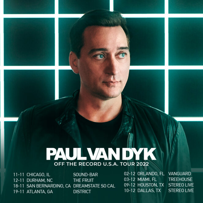 Paul van Dk presents OFF THE RECORD USA TOUR 2022