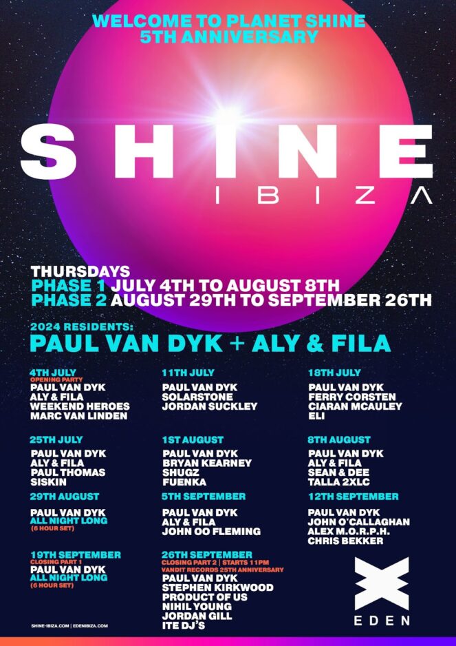 Paul van Dyk presents Planet Shine at Club Eden, Ibiza, Spain